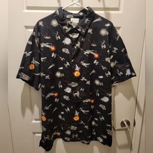 Men's Large Disney Parks Buttoned Dress Shirt